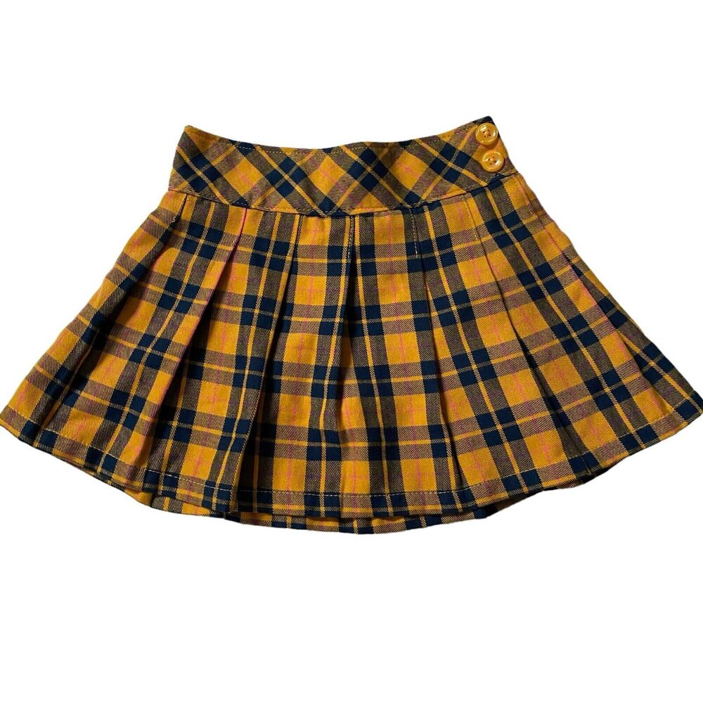 Garanimals Toddler Girl Plaid Skort Mustard Yellow‎ Blue size 3T